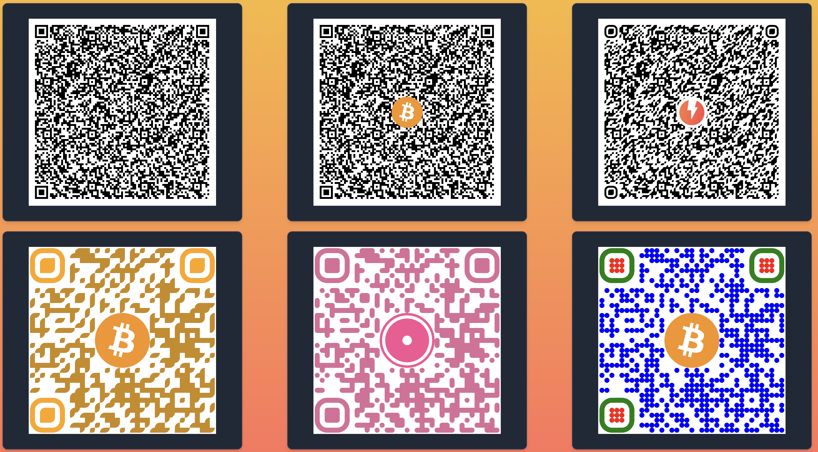 Image of `bitcoin-qr` samples